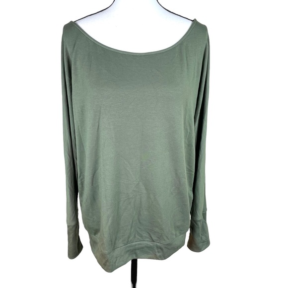 Project Social T Travis Olive Green Boatneck Top - Picture 3 of 8